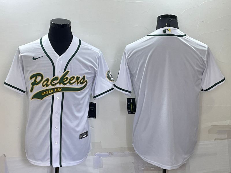 Men Green Bay Packers Blank White 2022 Nike Co branded NFL Jerseys->green bay packers->NFL Jersey